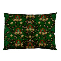 Ganesh Elephant Art With Waterlilies Pillow Case by pepitasart