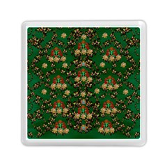 Ganesh Elephant Art With Waterlilies Memory Card Reader (square) by pepitasart