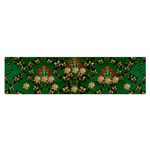 Ganesh Elephant Art With Waterlilies Oblong Satin Scarf (16  x 60 ) Front