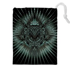 Abstract Art Fractal Artwork Drawstring Pouch (4xl) by Pakrebo