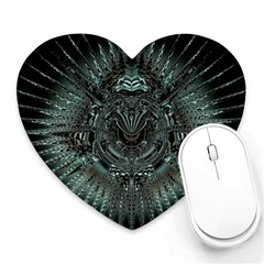 Abstract Art Fractal Artwork Heart Mousepad by Pakrebo