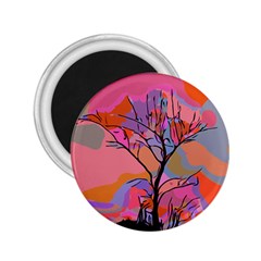 Tree Landscape Abstract Nature Colorful Scene 2 25  Magnets by danenraven