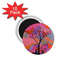 Tree Landscape Abstract Nature Colorful Scene 1 75  Magnets (10 Pack)  by danenraven