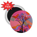 Tree Landscape Abstract Nature Colorful Scene 2.25  Magnets (10 pack)  Front