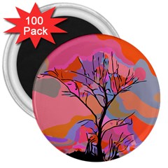 Tree Landscape Abstract Nature Colorful Scene 3  Magnets (100 Pack) by danenraven