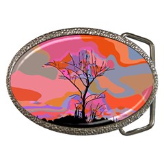 Tree Landscape Abstract Nature Colorful Scene Belt Buckles by danenraven