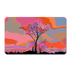 Tree Landscape Abstract Nature Colorful Scene Magnet (rectangular) by danenraven