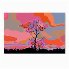 Tree Landscape Abstract Nature Colorful Scene Postcards 5  X 7  (pkg Of 10) by danenraven