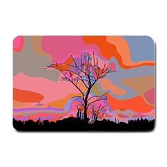 Tree Landscape Abstract Nature Colorful Scene Small Doormat by danenraven