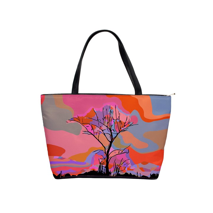 Tree Landscape Abstract Nature Colorful Scene Classic Shoulder Handbag