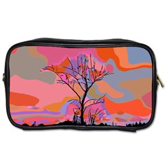 Tree Landscape Abstract Nature Colorful Scene Toiletries Bag (two Sides) by danenraven