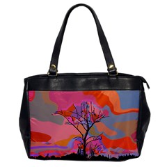 Tree Landscape Abstract Nature Colorful Scene Oversize Office Handbag by danenraven