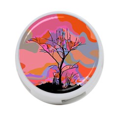 Tree Landscape Abstract Nature Colorful Scene 4-port Usb Hub (two Sides) by danenraven