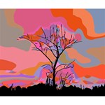 Tree Landscape Abstract Nature Colorful Scene Deluxe Canvas 14  x 11  (Stretched) 14  x 11  x 1.5  Stretched Canvas