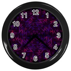 Art Pattern Design Wallpaper Background Cartoon Wall Clock (black) by danenraven