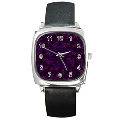 Art Pattern Design Wallpaper Background Cartoon Square Metal Watch