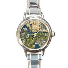 Map Illustration Grand Theft Auto Round Italian Charm Watch