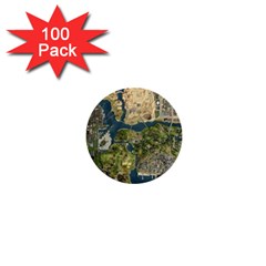 Map Illustration Grand Theft Auto 1  Mini Buttons (100 pack) 