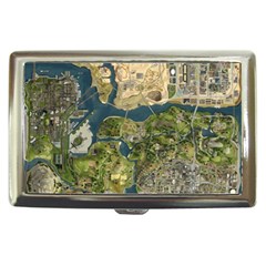 Map Illustration Grand Theft Auto Cigarette Money Case