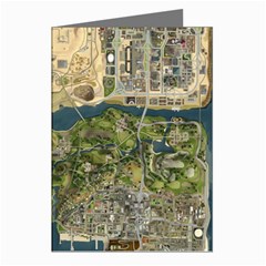 Map Illustration Grand Theft Auto Greeting Cards (Pkg of 8)