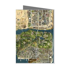 Map Illustration Grand Theft Auto Mini Greeting Cards (Pkg of 8)