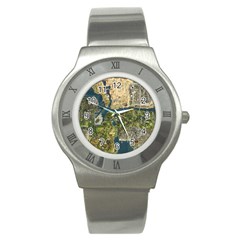 Map Illustration Grand Theft Auto Stainless Steel Watch