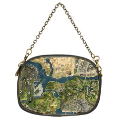 Map Illustration Grand Theft Auto Chain Purse (Two Sides)