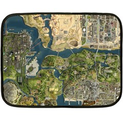 Map Illustration Grand Theft Auto Fleece Blanket (Mini)