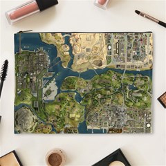 Map Illustration Grand Theft Auto Cosmetic Bag (xl) by danenraven