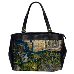 Map Illustration Grand Theft Auto Oversize Office Handbag