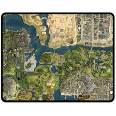 Map Illustration Grand Theft Auto Fleece Blanket (Medium) 