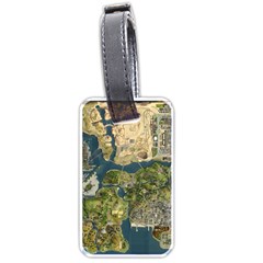 Map Illustration Grand Theft Auto Luggage Tag (one side)