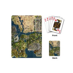 Map Illustration Grand Theft Auto Playing Cards Single Design (mini) by danenraven