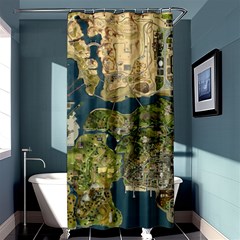 Map Illustration Grand Theft Auto Shower Curtain 36  x 72  (Stall) 