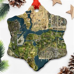 Map Illustration Grand Theft Auto Ornament (Snowflake)