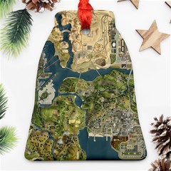 Map Illustration Grand Theft Auto Bell Ornament (Two Sides)