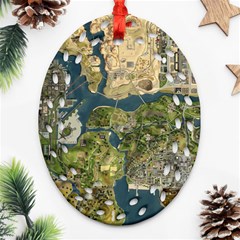 Map Illustration Grand Theft Auto Ornament (Oval Filigree)