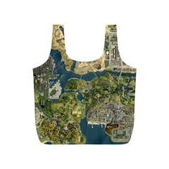 Map Illustration Grand Theft Auto Full Print Recycle Bag (S)