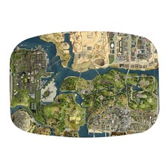 Map Illustration Grand Theft Auto Mini Square Pill Box