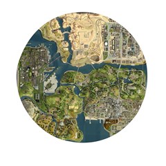 Map Illustration Grand Theft Auto Mini Round Pill Box (Pack of 5)