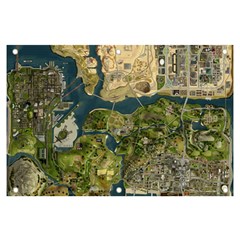 Map Illustration Grand Theft Auto Banner and Sign 6  x 4 