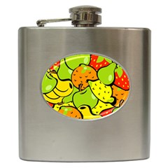 Fruit Food Wallpaper Hip Flask (6 Oz) by Dutashop