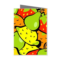 Fruit Food Wallpaper Mini Greeting Cards (pkg Of 8) by Dutashop