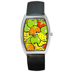 Fruit Food Wallpaper Barrel Style Metal Watch by Dutashop