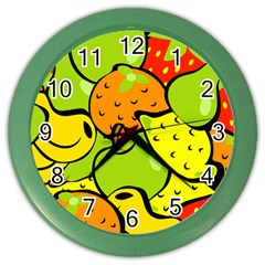 Fruit Food Wallpaper Color Wall Clock by Dutashop