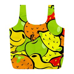 Fruit Food Wallpaper Full Print Recycle Bag (l) by Dutashop