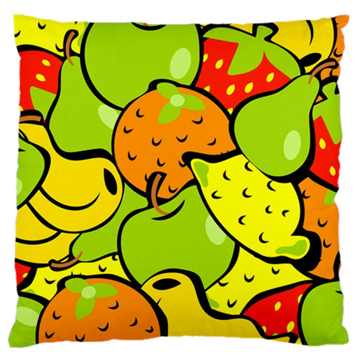 Fruit Food Wallpaper Large Flano Cushion Case (Two Sides)