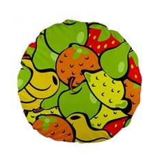 Fruit Food Wallpaper Standard 15  Premium Flano Round Cushions by Dutashop