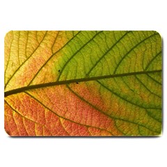 Leaf Autumn Fall Season Macro Large Doormat by Wegoenart