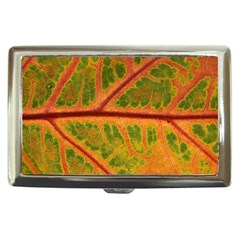 Leaf Veins Texture Autumn Fall Cigarette Money Case by Wegoenart